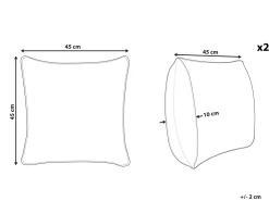 Tekstiilit<Beliani Koristetyyny Pellava Keltainen 45 X 45 Cm 2 Kpl Sagina