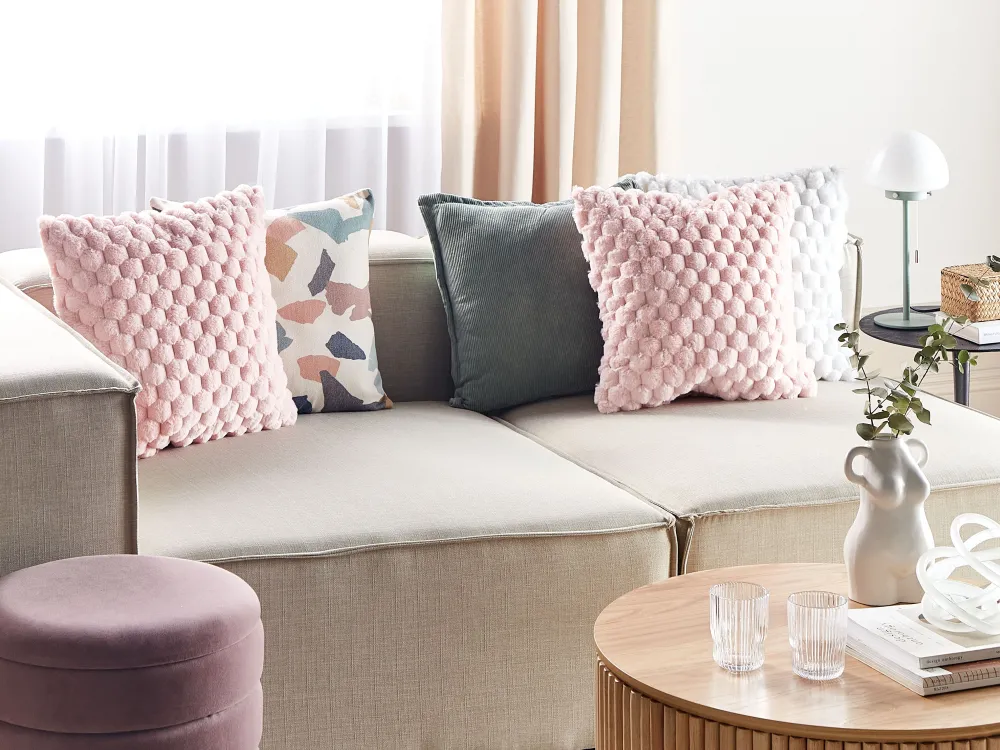 Tekstiilit<Beliani Koristetyyny Pellava Tummanharmaa 45 X 45 Cm 2 Kpl Subulata