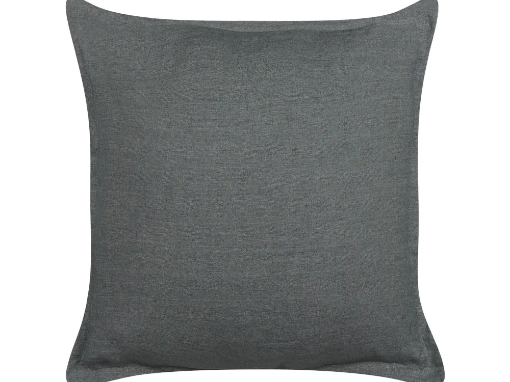 Tekstiilit<Beliani Koristetyyny Pellava Tummanharmaa 45 X 45 Cm 2 Kpl Subulata