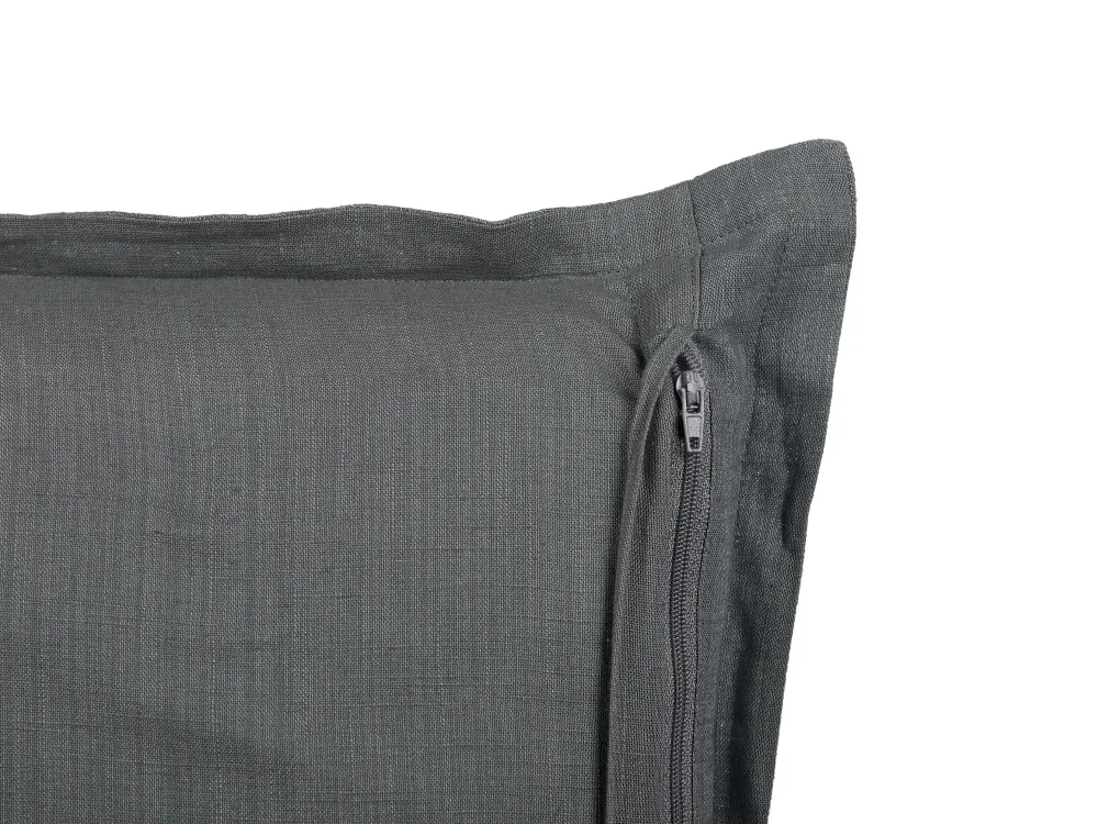 Tekstiilit<Beliani Koristetyyny Pellava Tummanharmaa 45 X 45 Cm 2 Kpl Subulata