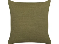 Discount Beliani Koristetyyny Pellava Vihrea 45 X 45 Cm 2 Kpl Sagina