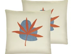 Tekstiilit<Beliani Koristetyyny Punainen Kirjailtu 45 X 45 Cm 2 Kpl Davallia