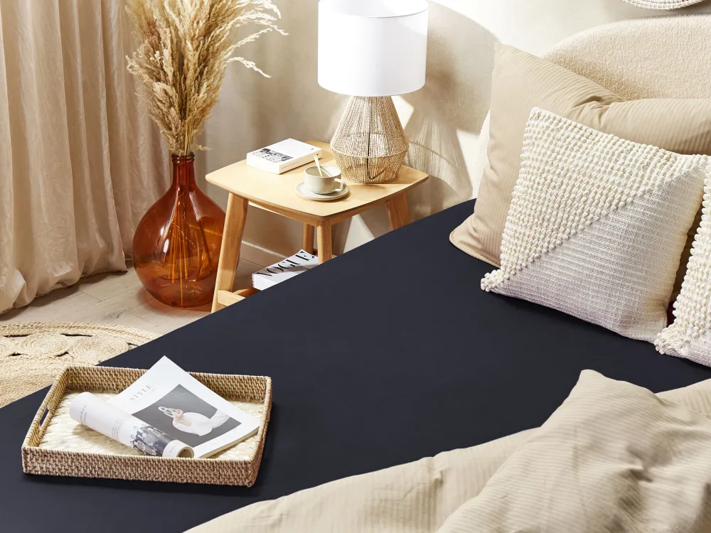 Tekstiilit<Beliani Koristetyyny Puuvilla Beige 45 X 45 Cm 2 Kpl Pellaea