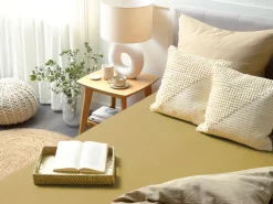 Tekstiilit<Beliani Koristetyyny Puuvilla Beige 45 X 45 Cm 2 Kpl Pellaea