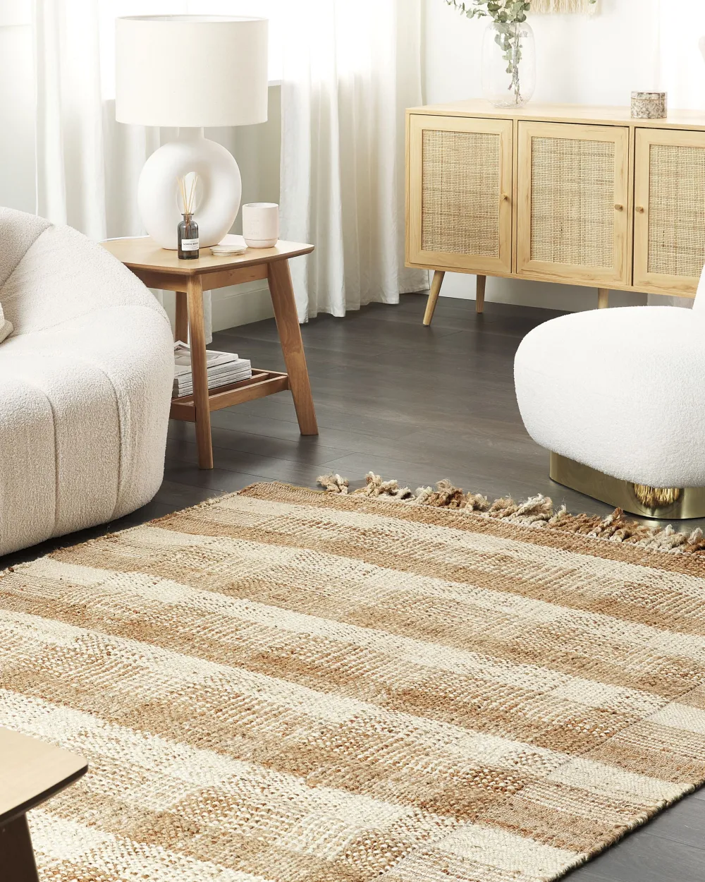 Tekstiilit<Beliani Koristetyyny Puuvilla Beige 45 X 45 Cm 2 Kpl Pellaea