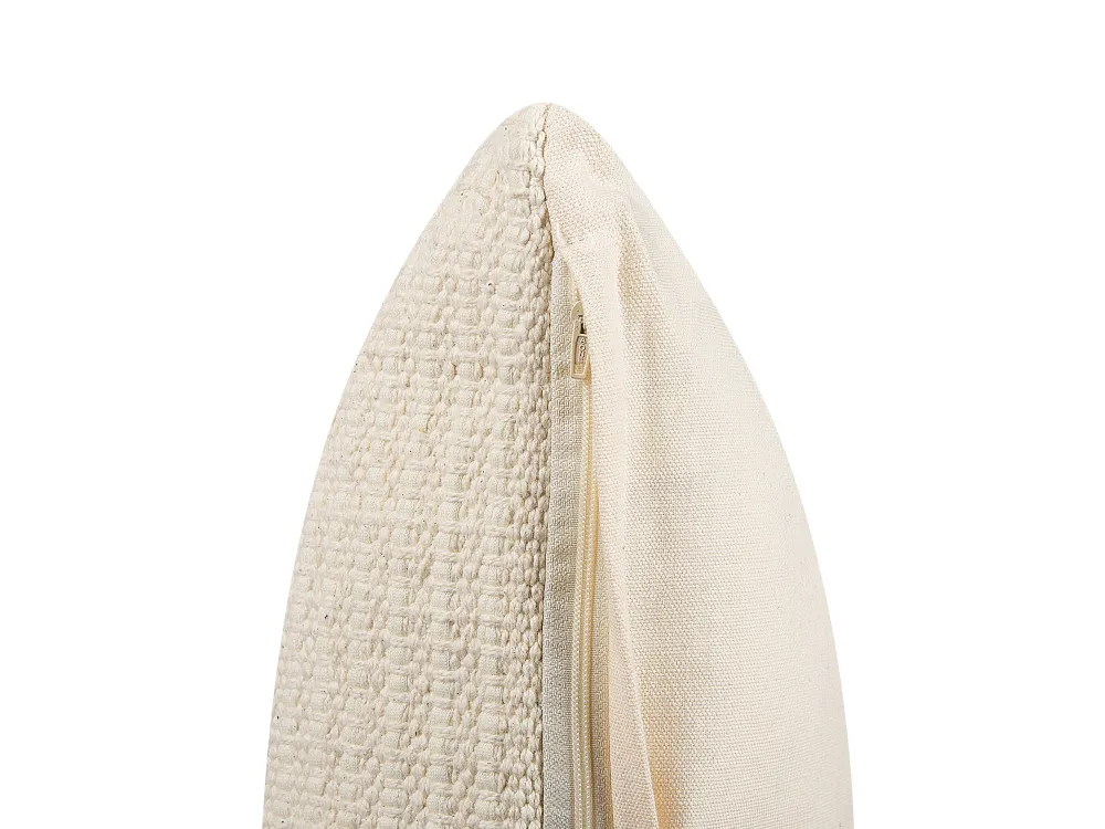 Tekstiilit<Beliani Koristetyyny Puuvilla Beige 45 X 45 Cm 2 Kpl Pellaea