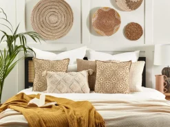 Flash Sale Beliani Koristetyyny Puuvilla Beige 45 X 45 Cm 2 Kpl Ceiba