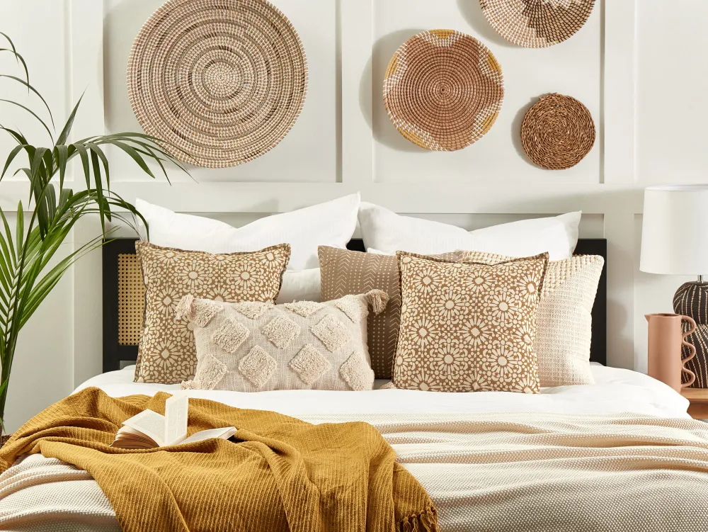 Flash Sale Beliani Koristetyyny Puuvilla Beige 45 X 45 Cm 2 Kpl Ceiba