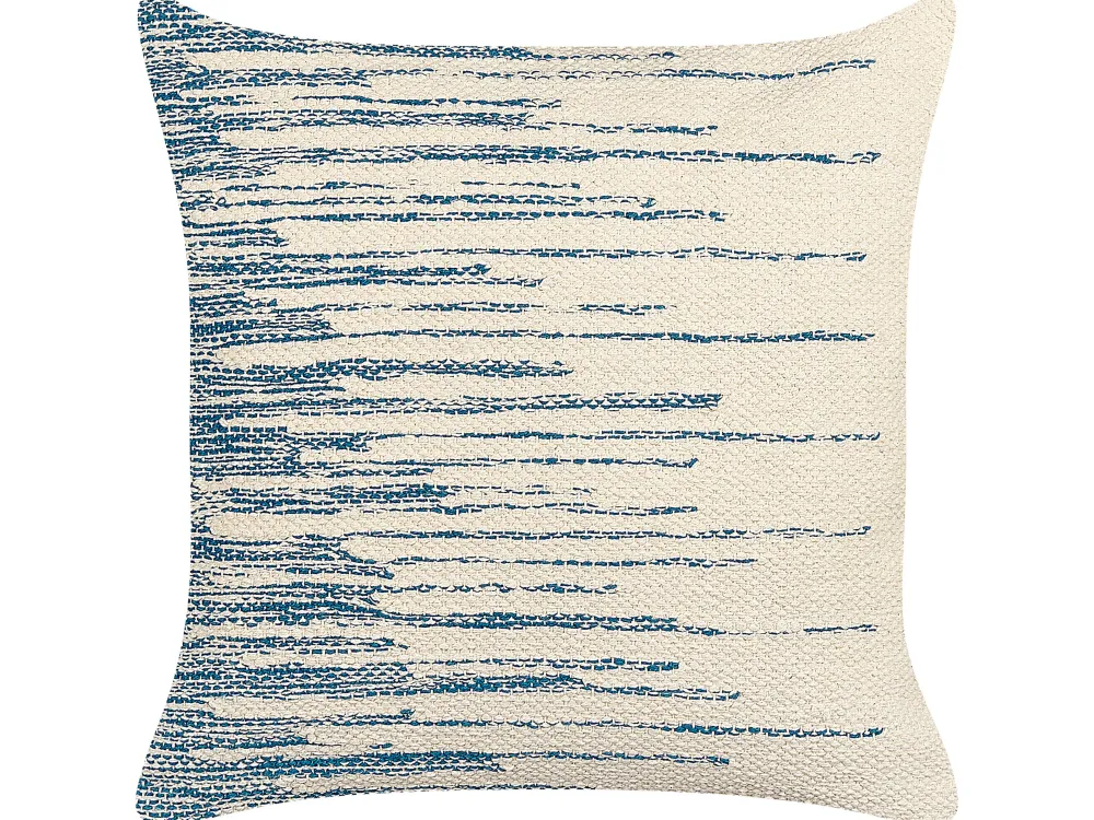 Tekstiilit<Beliani Koristetyyny Puuvilla Beige/Sininen 45 X 45 Cm 2 Kpl Rivina