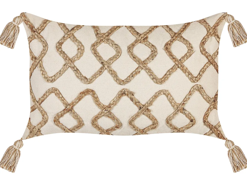 Tekstiilit<Beliani Koristetyyny Puuvilla Beige 30 X 50 Cm 2 Kpl Incana