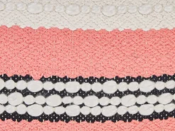 Tekstiilit<Beliani Koristetyyny Puuvilla Beige/Punainen 45 X 45 Cm Euphorbia