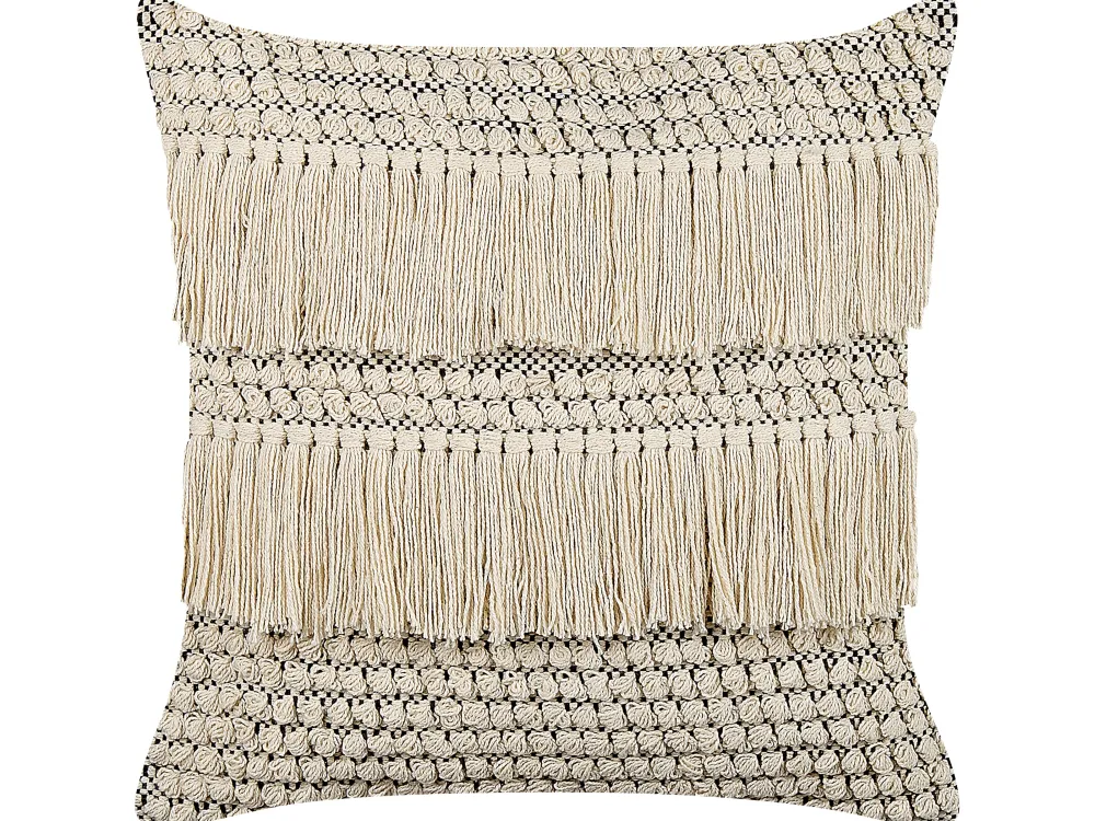 Tekstiilit<Beliani Koristetyyny Puuvilla Beige 45 X 45 Cm Iresine