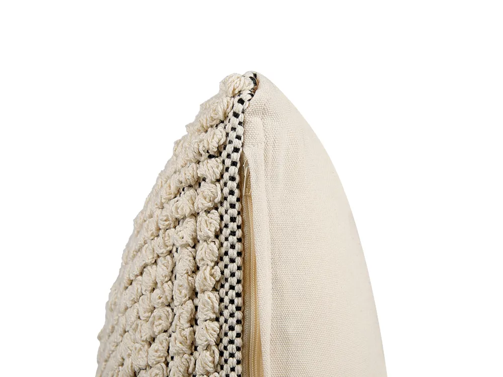 Tekstiilit<Beliani Koristetyyny Puuvilla Beige 45 X 45 Cm Iresine