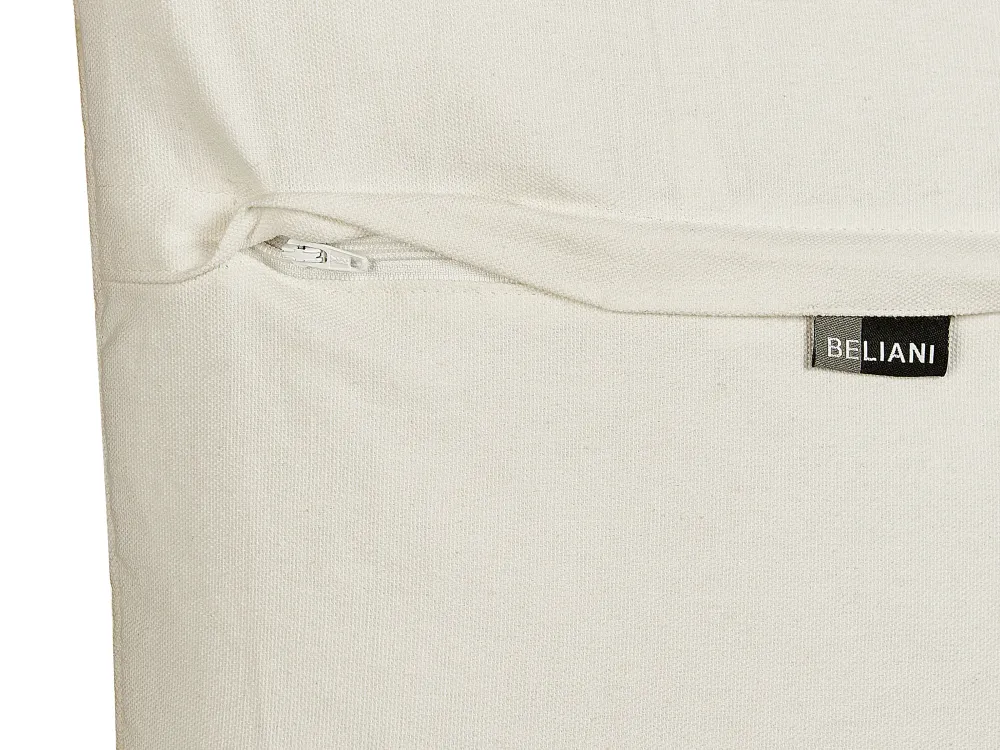 Tekstiilit<Beliani Koristetyyny Puuvilla Beige/Musta Geometrinen Kuvio 50 X 50 Cm 2 Kpl Chittoor