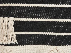 Tekstiilit<Beliani Koristetyyny Puuvilla Beige/Musta Geometrinen Kuvio 50 X 50 Cm 2 Kpl Chittoor