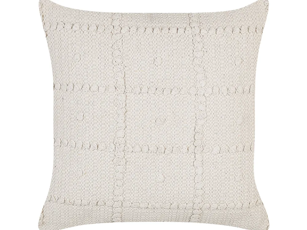 Tekstiilit<Beliani Koristetyyny Puuvilla Beige 45 X 45 Cm Ixora