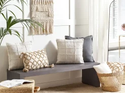 Tekstiilit<Beliani Koristetyyny Puuvilla Beige 45 X 45 Cm Ixora