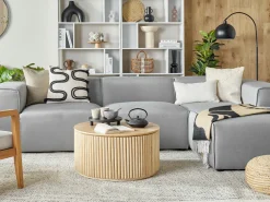 Tekstiilit<Beliani Koristetyyny Puuvilla Beige/Musta 45 X 45 Cm Fuchsia