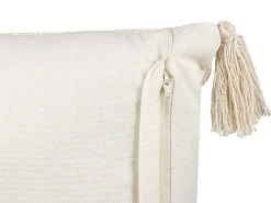 Store Beliani Koristetyyny Puuvilla Beige 35 X 55 Cm Papaver