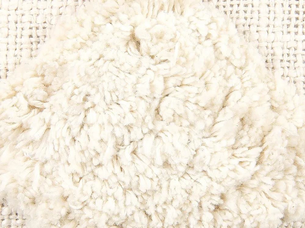 Store Beliani Koristetyyny Puuvilla Beige 35 X 55 Cm Papaver