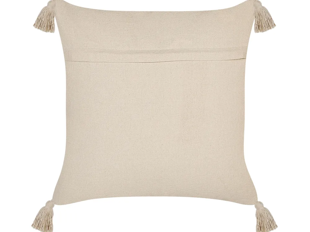 Tekstiilit<Beliani Koristetyyny Puuvilla Beige 45 X 45 Cm 2 Kpl Arlia