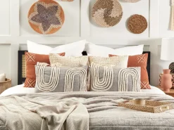 Lastenhuone<Beliani Koristetyyny Puuvilla Harmaa/Beige 35 X 35 Cm Ocimum