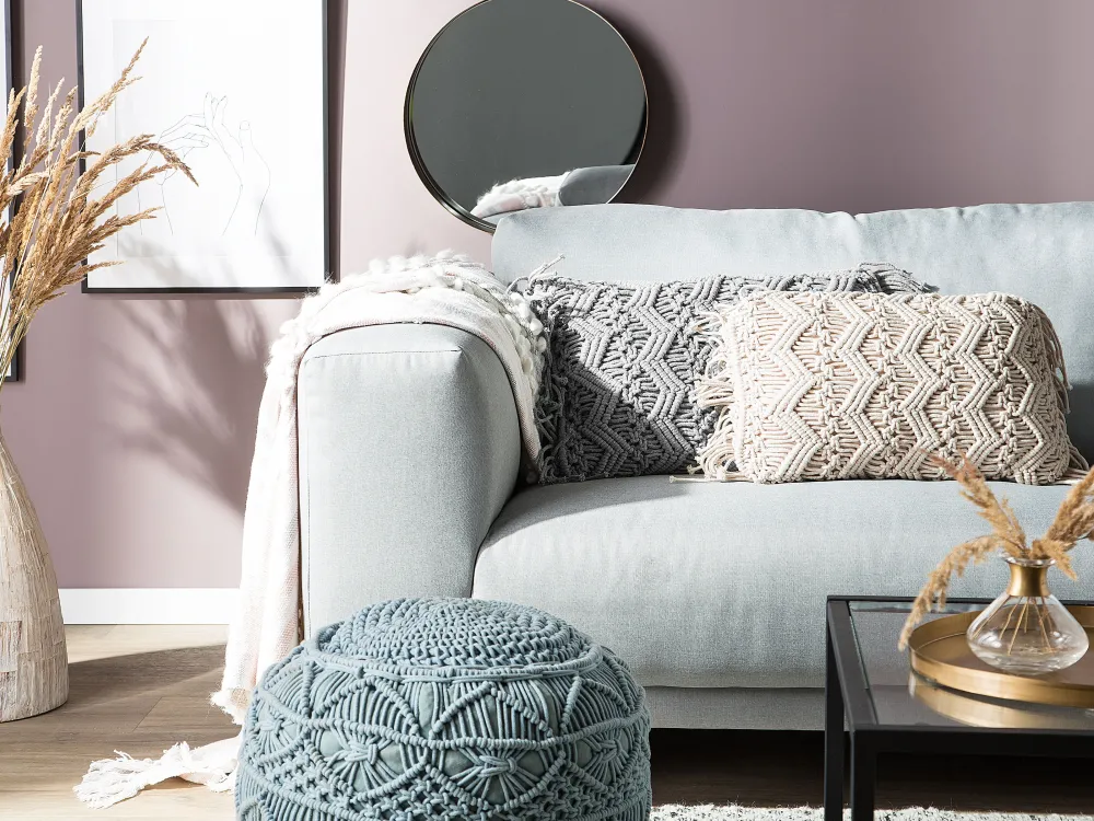 Tekstiilit<Beliani Koristetyyny Puuvilla Harmaa Makramee 30 X 45 Cm 2 Kpl Kirikkale