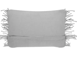 Tekstiilit<Beliani Koristetyyny Puuvilla Harmaa Makramee 30 X 45 Cm 2 Kpl Kirikkale