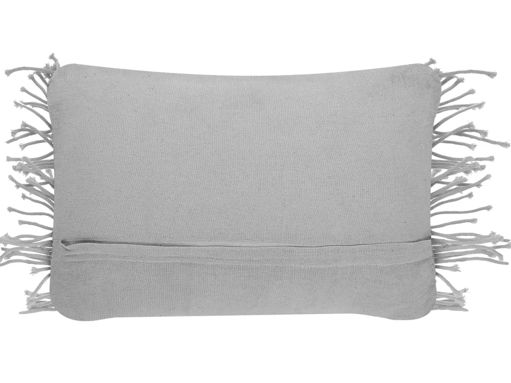 Tekstiilit<Beliani Koristetyyny Puuvilla Harmaa Makramee 30 X 45 Cm 2 Kpl Kirikkale