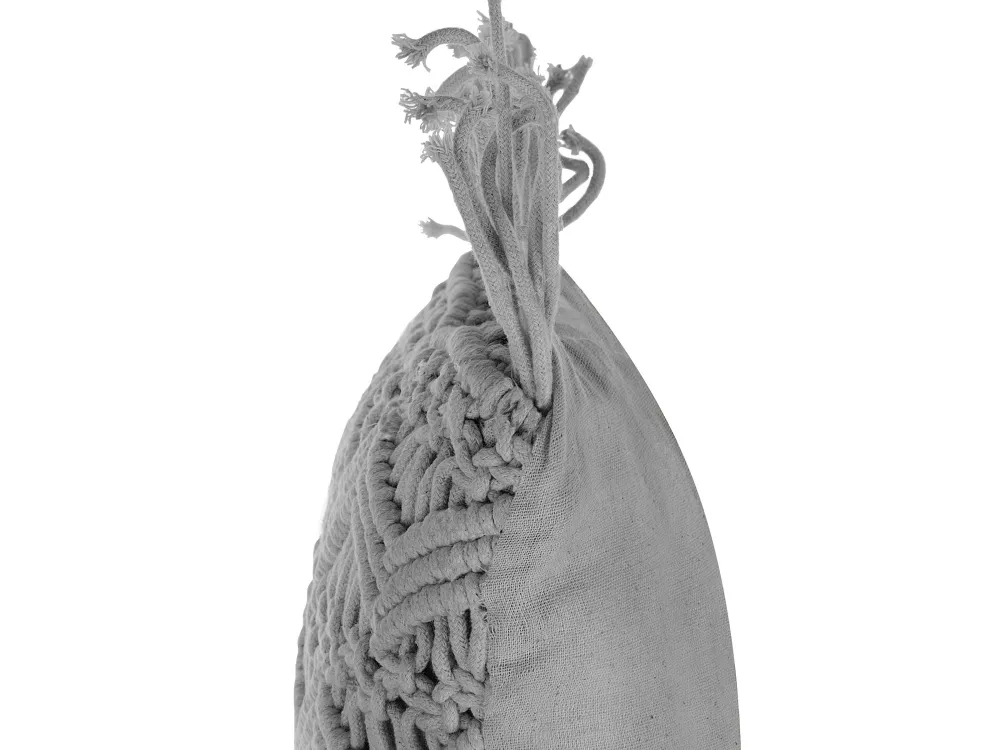 Tekstiilit<Beliani Koristetyyny Puuvilla Harmaa Makramee 30 X 45 Cm 2 Kpl Kirikkale