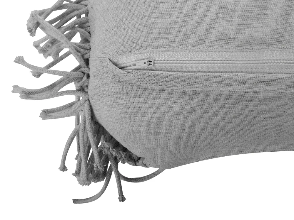 Tekstiilit<Beliani Koristetyyny Puuvilla Harmaa Makramee 30 X 45 Cm 2 Kpl Kirikkale