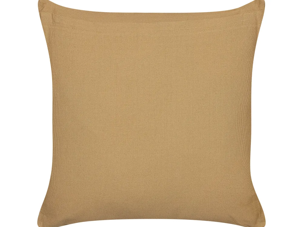 Discount Beliani Koristetyyny Puuvilla Hiekanruskea/Valkoinen 45 X 45 Cm Banyan