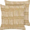 Tekstiilit<Beliani Koristetyyny Puuvilla Hiekanruskea/Valkoinen 45 X 45 Cm 2 Kpl Salix