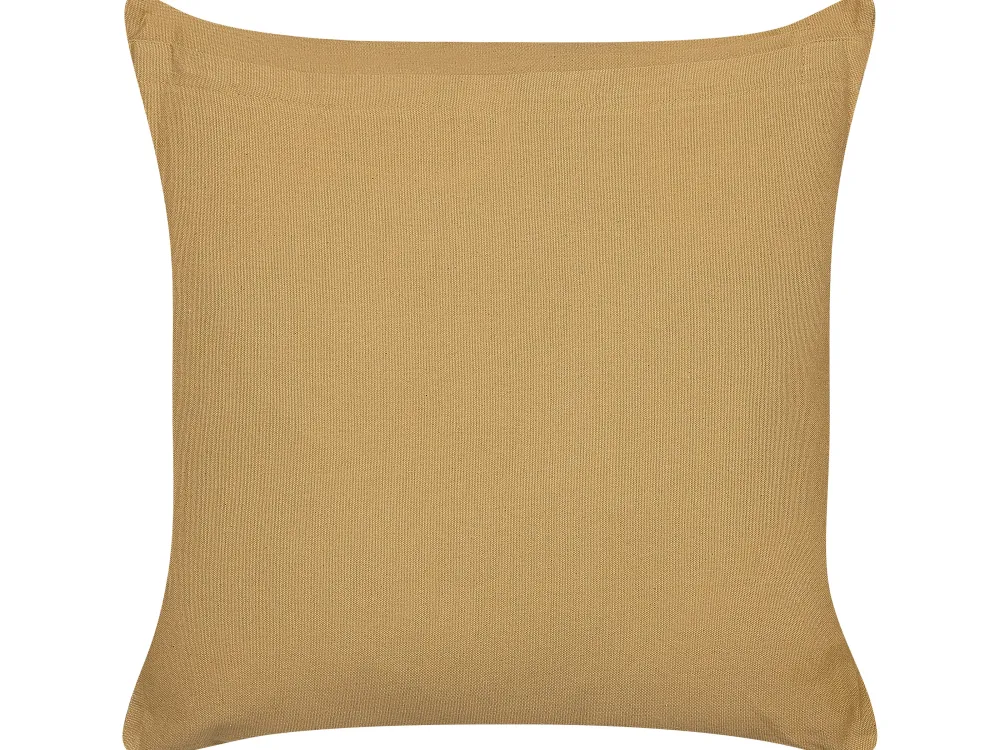 Tekstiilit<Beliani Koristetyyny Puuvilla Hiekanruskea/Valkoinen 45 X 45 Cm 2 Kpl Salix