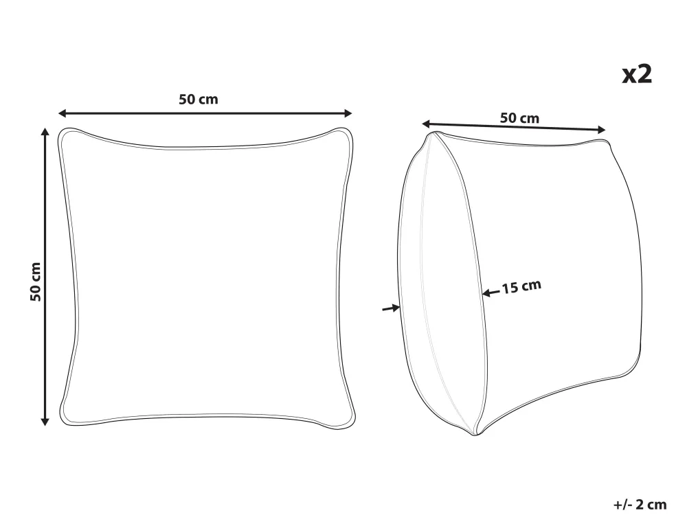 Flash Sale Beliani Koristetyyny Puuvilla Hopea Geometrinen Kuvio 50 X 50 Cm 2 Kpl Oujda