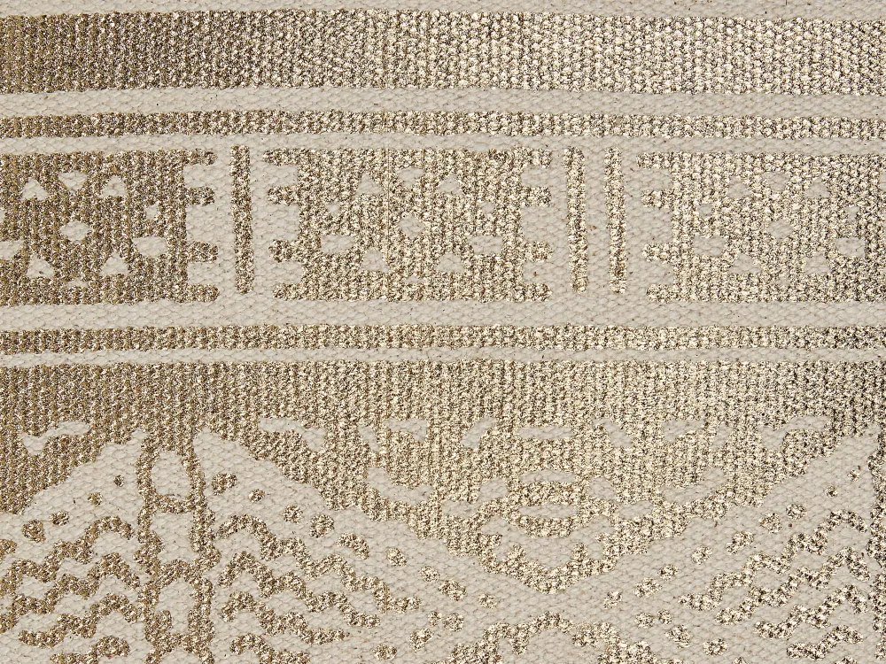 Tekstiilit<Beliani Koristetyyny Puuvilla Kulta Geometrinen Kuvio 50 X 50 Cm 2 Kpl Oujda