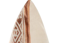 Tekstiilit<Beliani Koristetyyny Puuvilla Kupari Geometrinen Kuvio 50 X 50 Cm Oujda