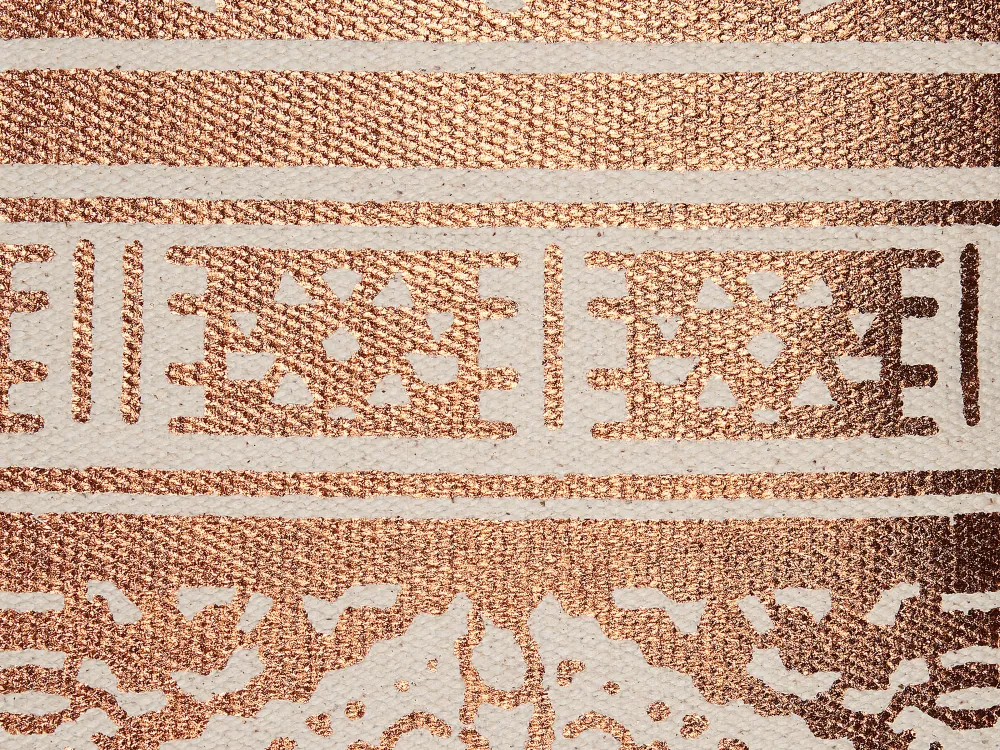 Tekstiilit<Beliani Koristetyyny Puuvilla Kupari Geometrinen Kuvio 50 X 50 Cm Oujda