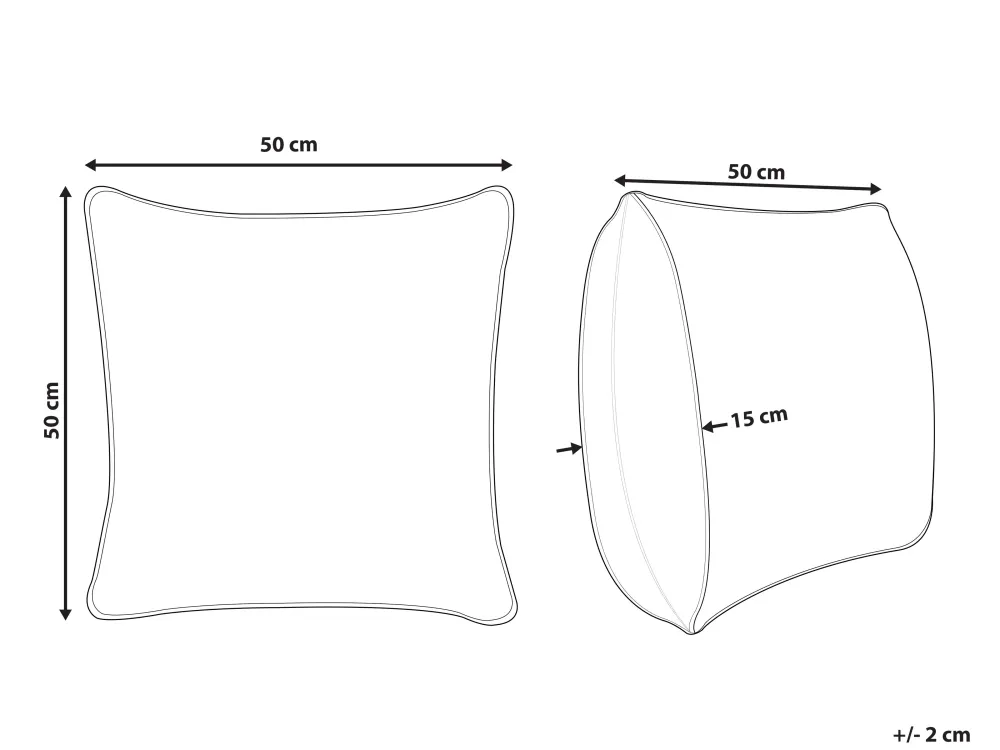 Tekstiilit<Beliani Koristetyyny Puuvilla Kupari Geometrinen Kuvio 50 X 50 Cm Oujda