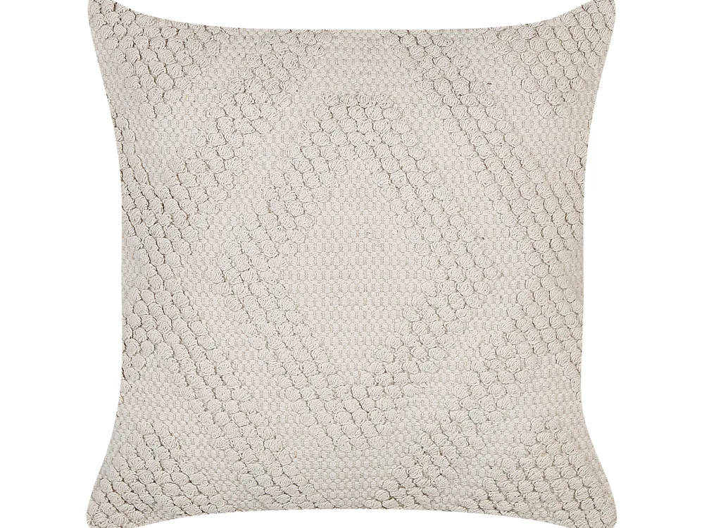 Tekstiilit<Beliani Koristetyyny Puuvilla Luonnonvalkoinen 45 X 45 Cm Catalpa