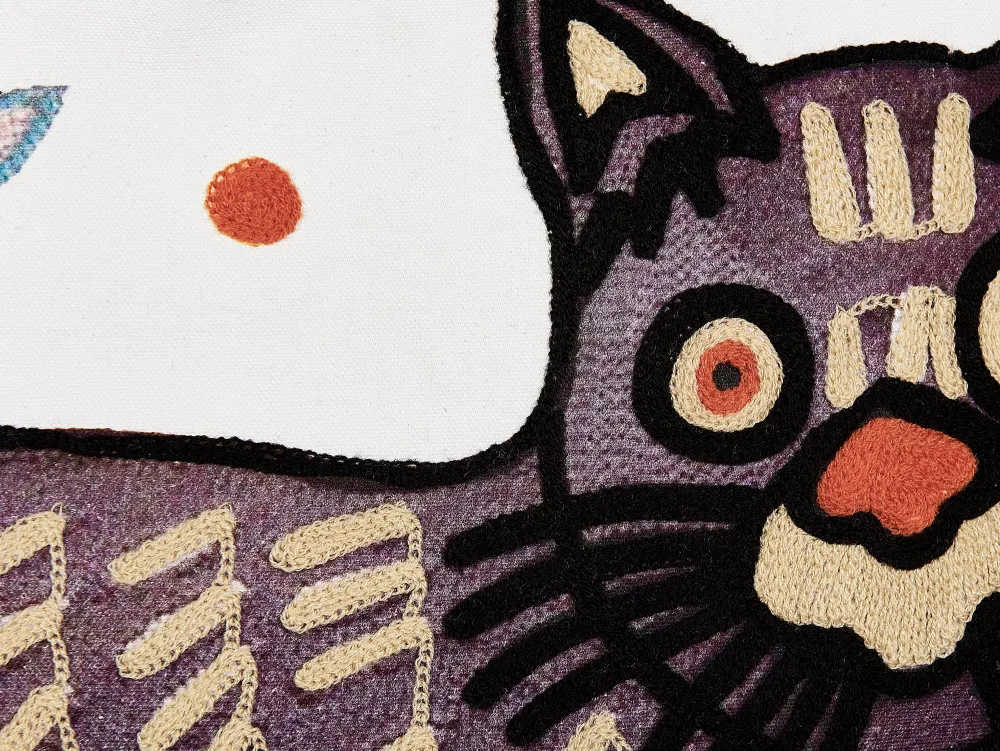 Tekstiilit<Beliani Koristetyyny Puuvilla Monivarinen Kirjailtu 50 X 50 Cm 2 Kpl Phusro