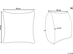 Tekstiilit<Beliani Koristetyyny Puuvilla Monivarinen Geometrinen Kuvio 50 X 50 Cm 2 Kpl Sidi
