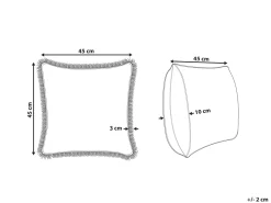 Fashion Beliani Koristetyyny Puuvilla Monivarinen 45 X 45 Cm Omorika