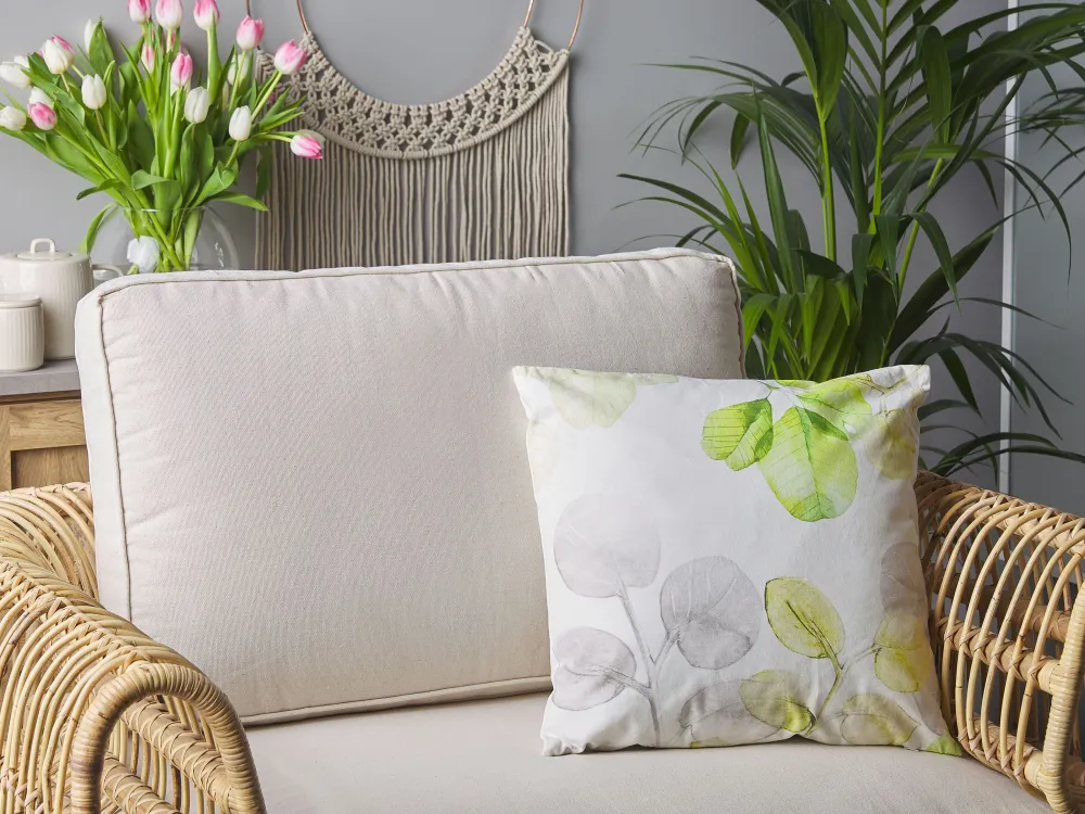 Discount Beliani Koristetyyny Puuvilla Monivarinen 45 X 45 Cm 2 Kpl Peperomia