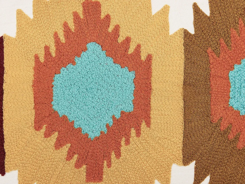 Tekstiilit<Beliani Koristetyyny Puuvilla Monivarinen Kirjailtu 40 X 60 Cm Danapur