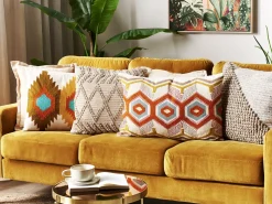 Tekstiilit<Beliani Koristetyyny Puuvilla Monivarinen Kirjailtu 40 X 60 Cm 2 Kpl Majra