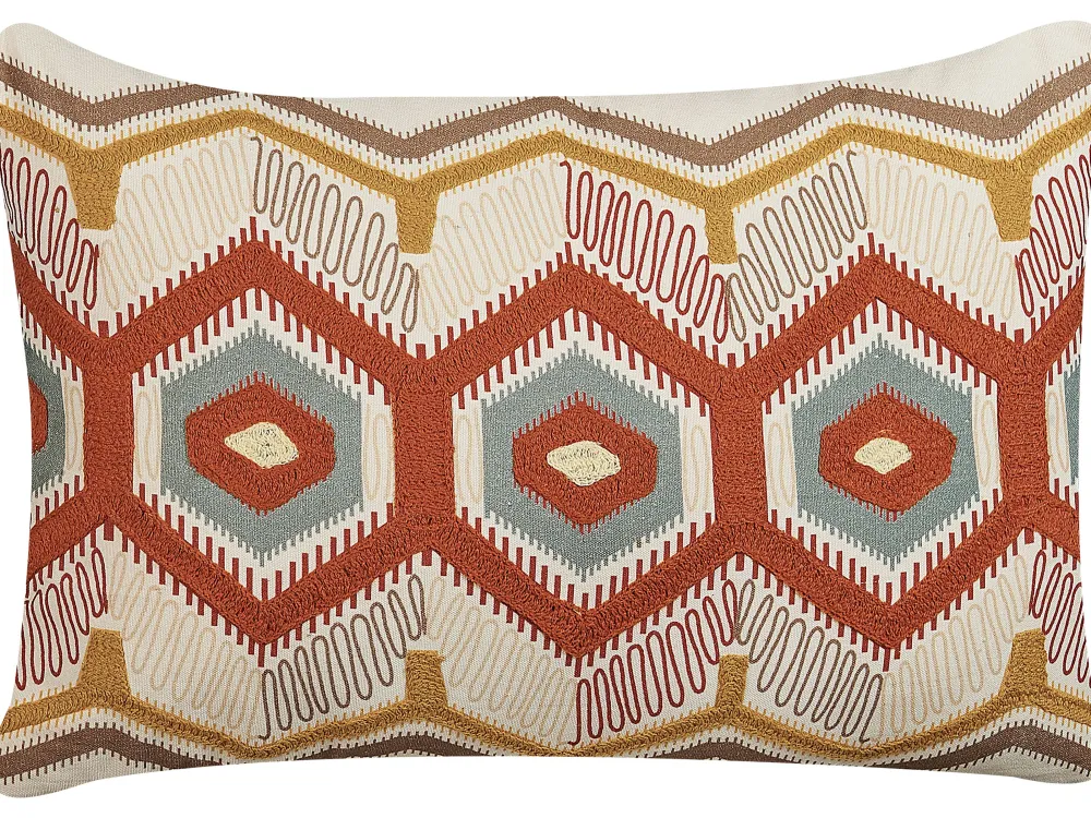 Tekstiilit<Beliani Koristetyyny Puuvilla Monivarinen Kirjailtu 40 X 60 Cm 2 Kpl Majra