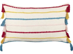 Outlet Beliani Koristetyyny Puuvilla Monivarinen 40 X 60 Cm Agave