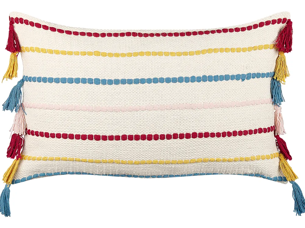 Outlet Beliani Koristetyyny Puuvilla Monivarinen 40 X 60 Cm Agave