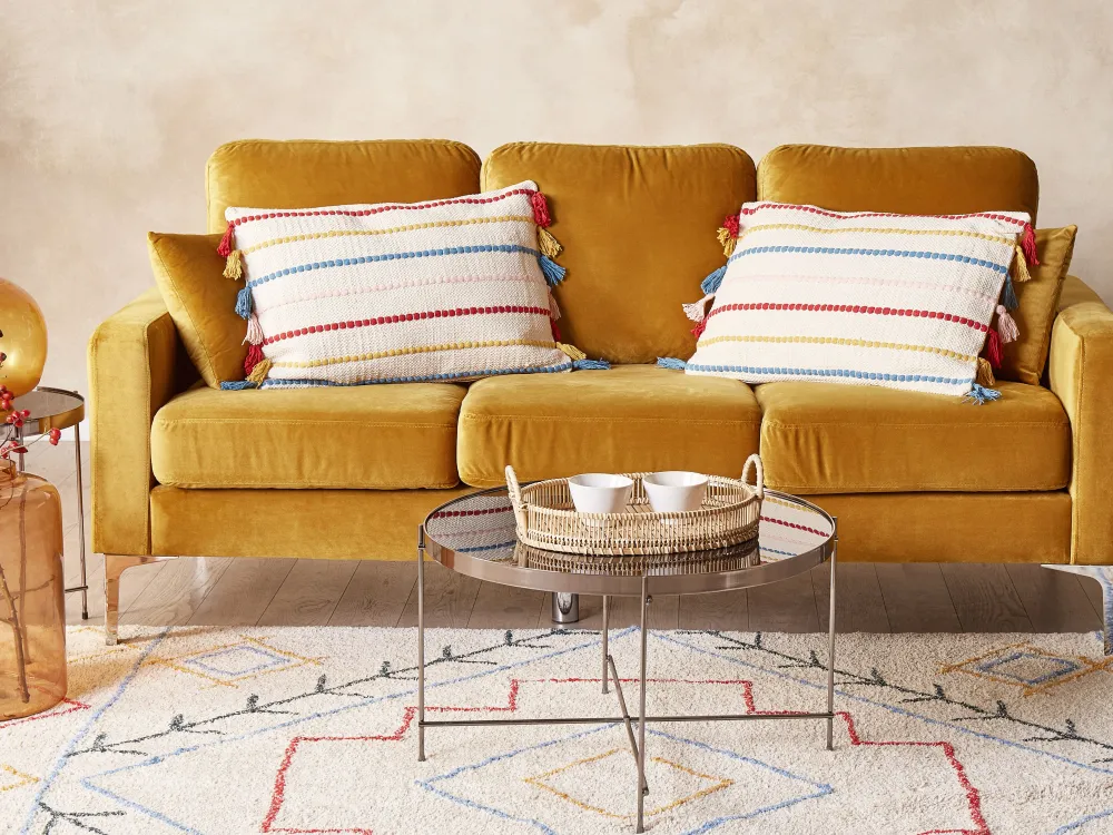 Outlet Beliani Koristetyyny Puuvilla Monivarinen 40 X 60 Cm Agave